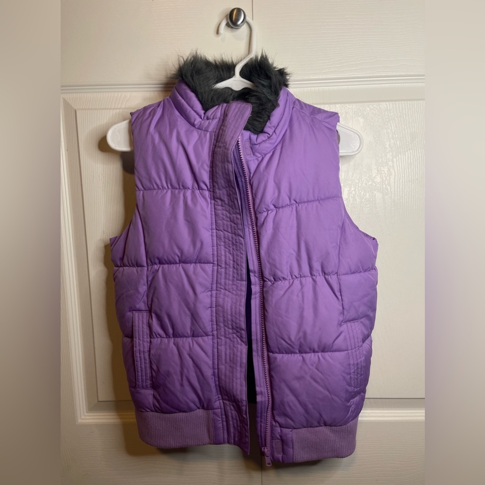 Kids Old Navy Purple Puffer Vest Size XL